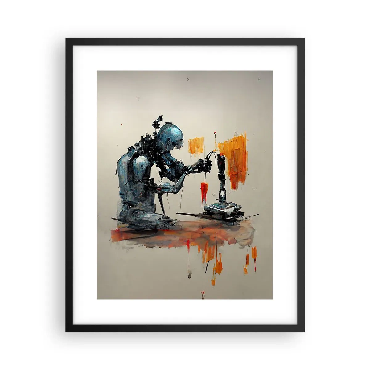 Affisch i svart ram - Kommer i morgon... - 40x50 cm