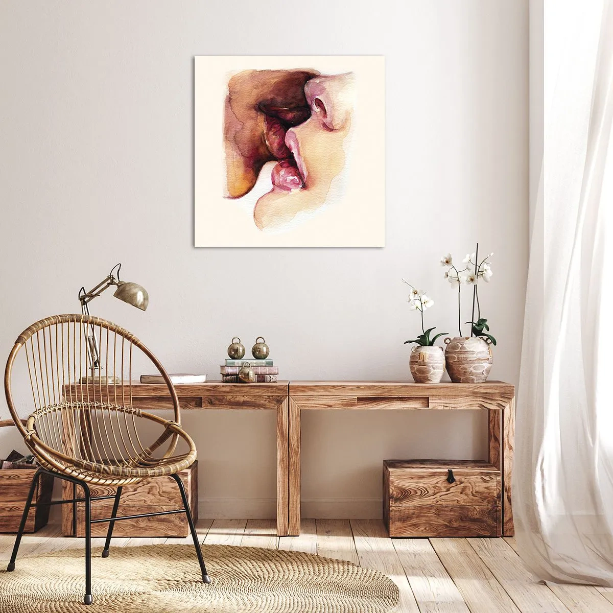 Canvastavla - Bild på duk - Som dag och natt, jord och himmel - 50x50 cm