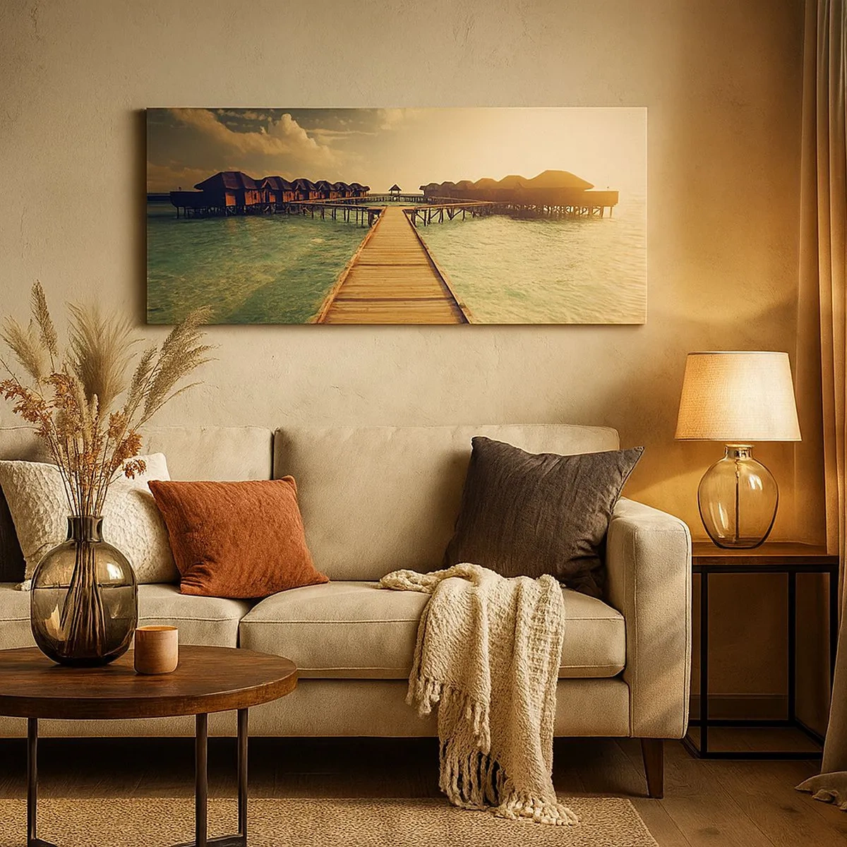 Canvastavla - Bild på duk - Varm inbjudan - 100x40 cm