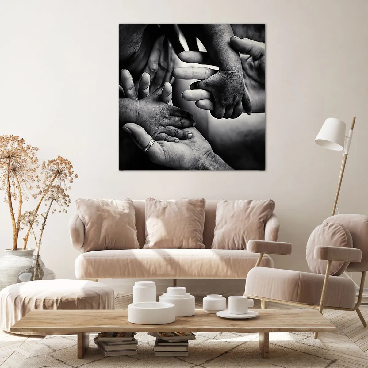 Canvastavla - Bild på duk - Att vara människa - 60x60 cm