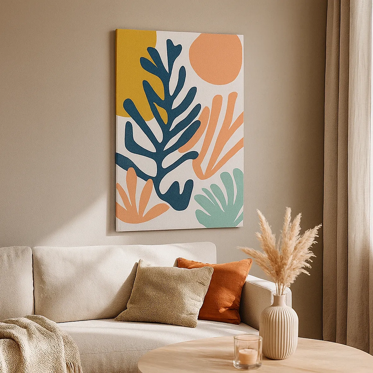 Canvastavla - Bild på duk - Korallhav - 50x70 cm