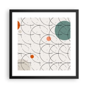 Affisch i svart ram - I popkonstens anda - 40x40 cm