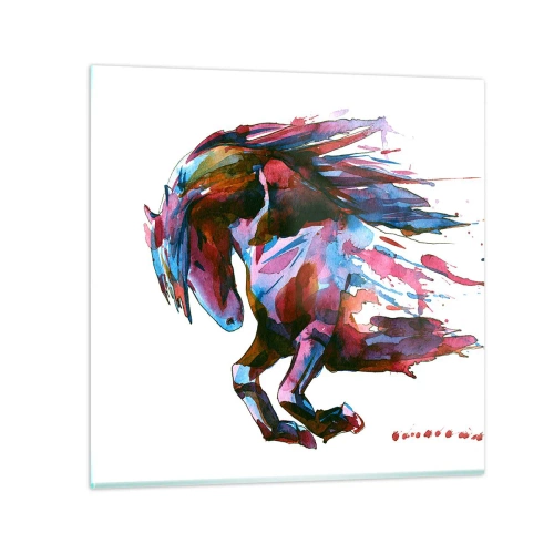 Glastavla - Bild på glas - I extas - 30x30 cm