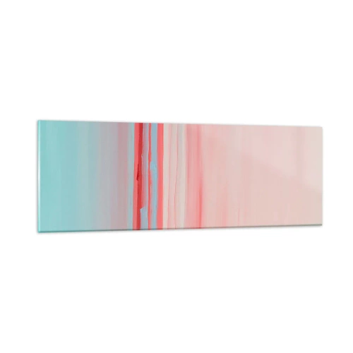 Glastavla - Bild på glas - Abstraktion i gryningen - 90x30 cm