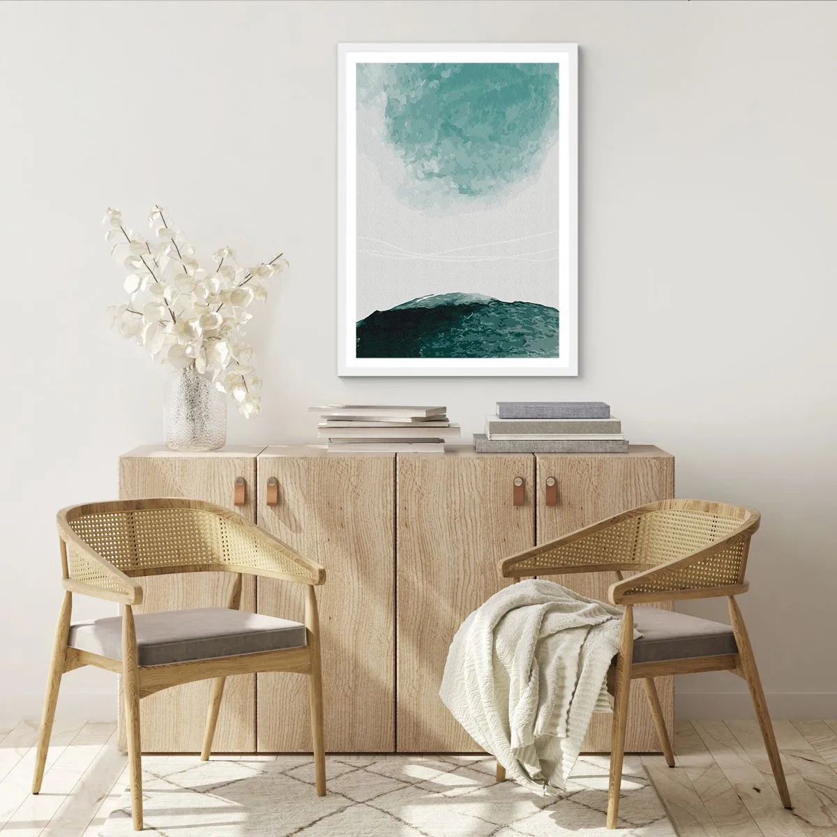 Affisch i vit ram - Ett möte med dimma - 30x40 cm