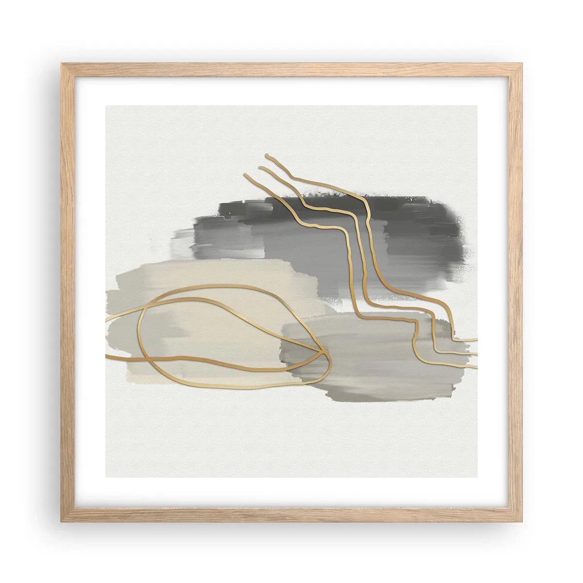 Affisch i ram av ljusek - Varaktighet och rörelse - 50x50 cm