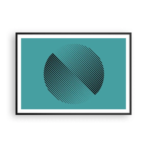 Affisch i svart ram - Cirkeln - en geometrisk variation - 100x70 cm