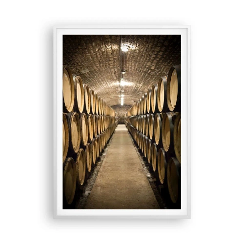 Affisch i vit ram - I en tegelkällare - 70x100 cm