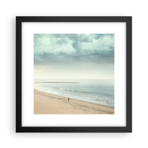 Affisch i svart ram - På jakt efter frid - 30x30 cm