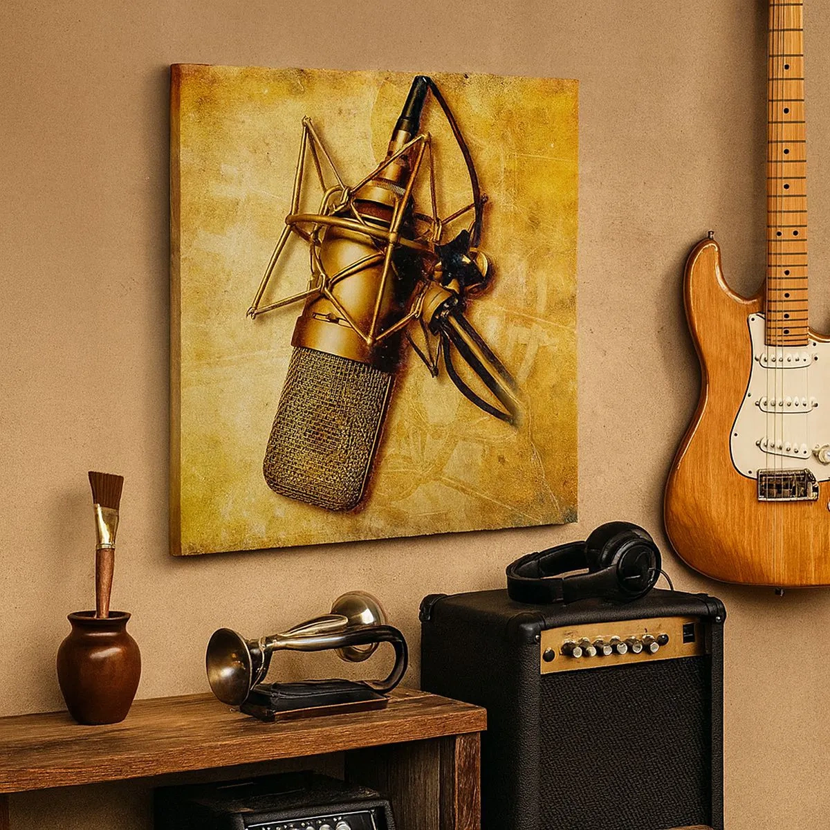 Canvastavla - Bild på duk - Radions gyllene tider - 30x30 cm