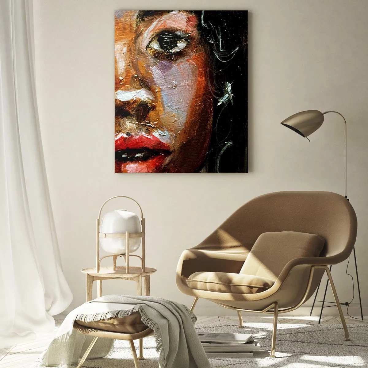 Glastavla - Bild på glas - Svärta och sken - 50x70 cm