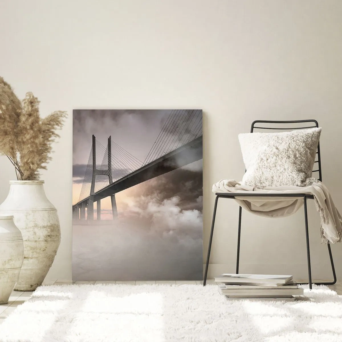 Glastavla - Bild på glas - Vid en flod som inte finns - 70x100 cm