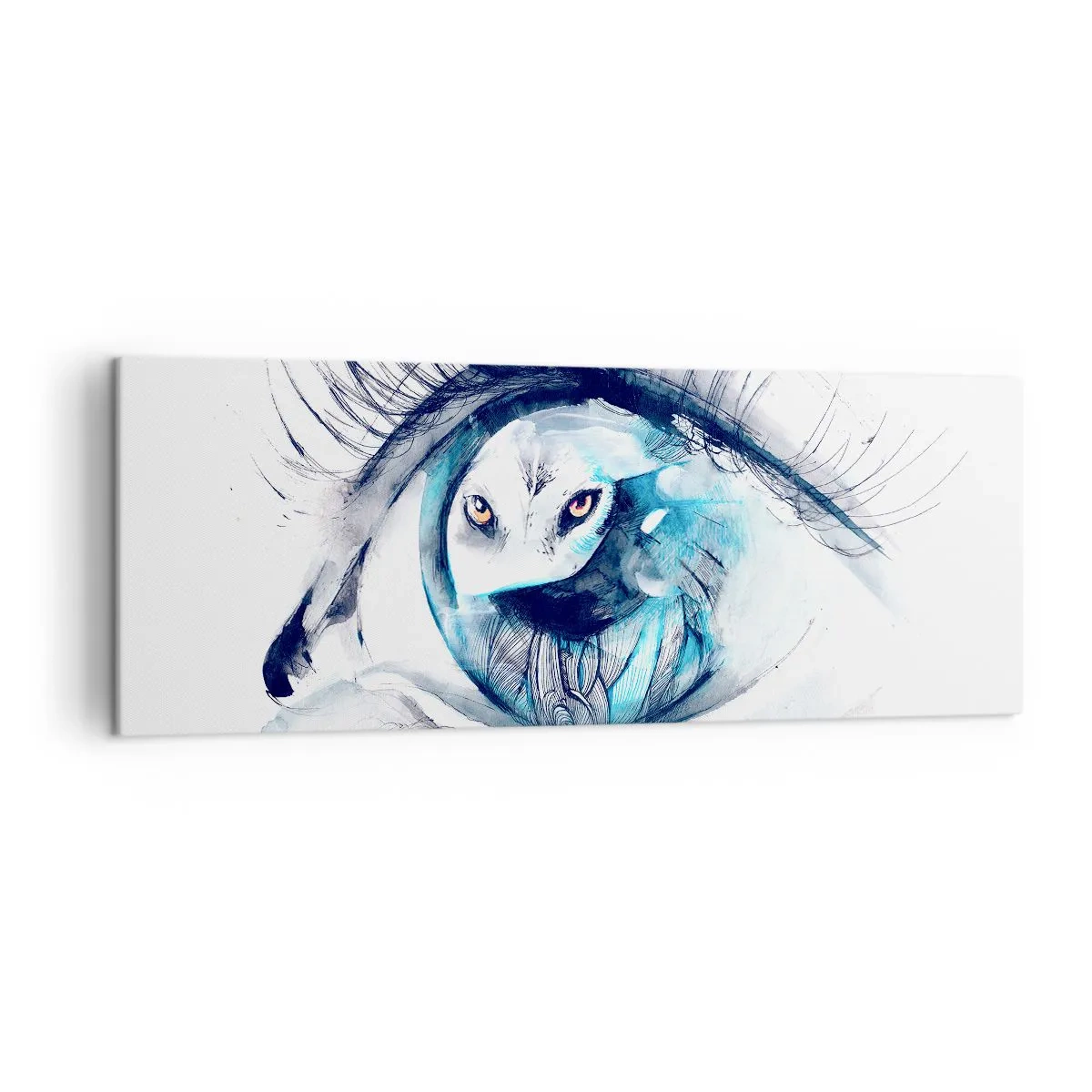 Canvastavla - Bild på duk - Öga mot öga med det vilda - 140x50 cm