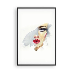 Affisch i svart ram - Reflektion i vattendroppe - 61x91 cm