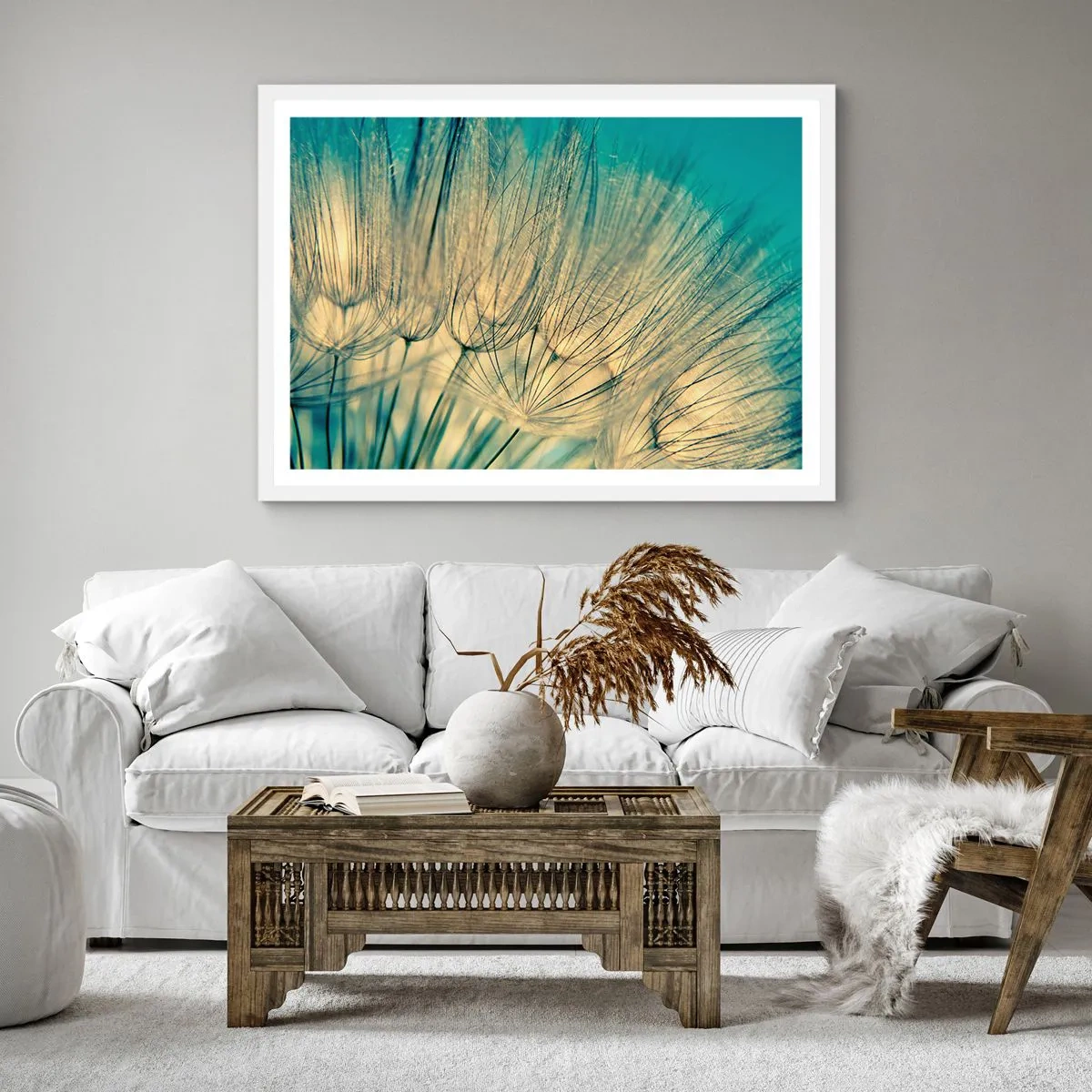 Affisch i vit ram - I väntan på vinden - 50x50 cm