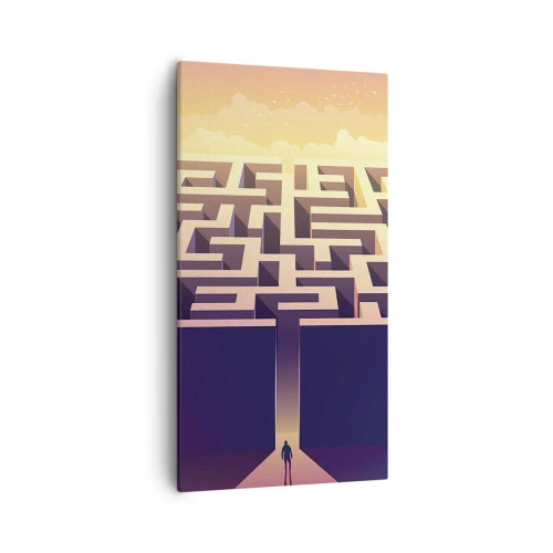 Canvastavla - Bild på duk - Dags för beslut - 55x100 cm