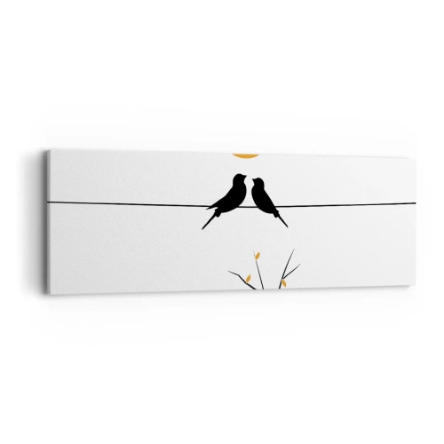 Canvastavla - Bild på duk - Näktergalens kväll - 90x30 cm
