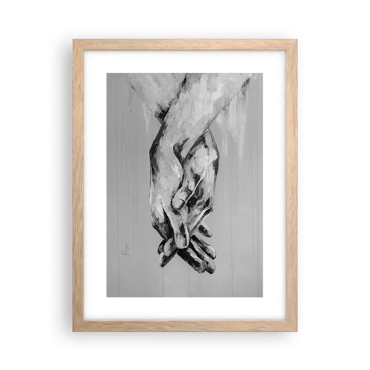 Affisch i ram av ljusek - Början... - 30x40 cm