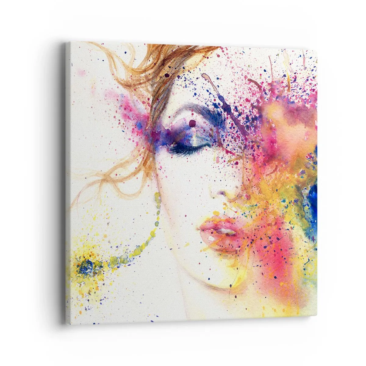 Canvastavla - Bild på duk - Regnbågsyrsel - 40x40 cm