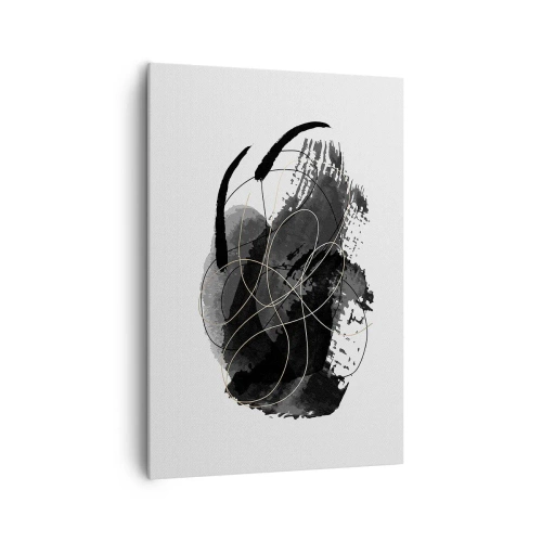 Canvastavla - Bild på duk - Uppkommen ur svärta - 70x100 cm