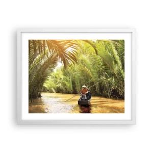Affisch i vit ram - Genom en palmravin - 50x40 cm