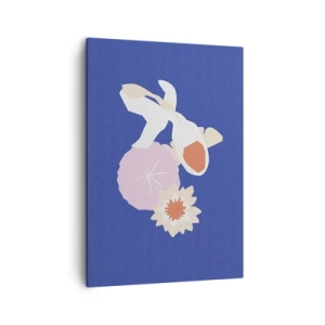 Canvastavla - Bild på duk - Sammansättning av blommor och knoppar - 50x70 cm