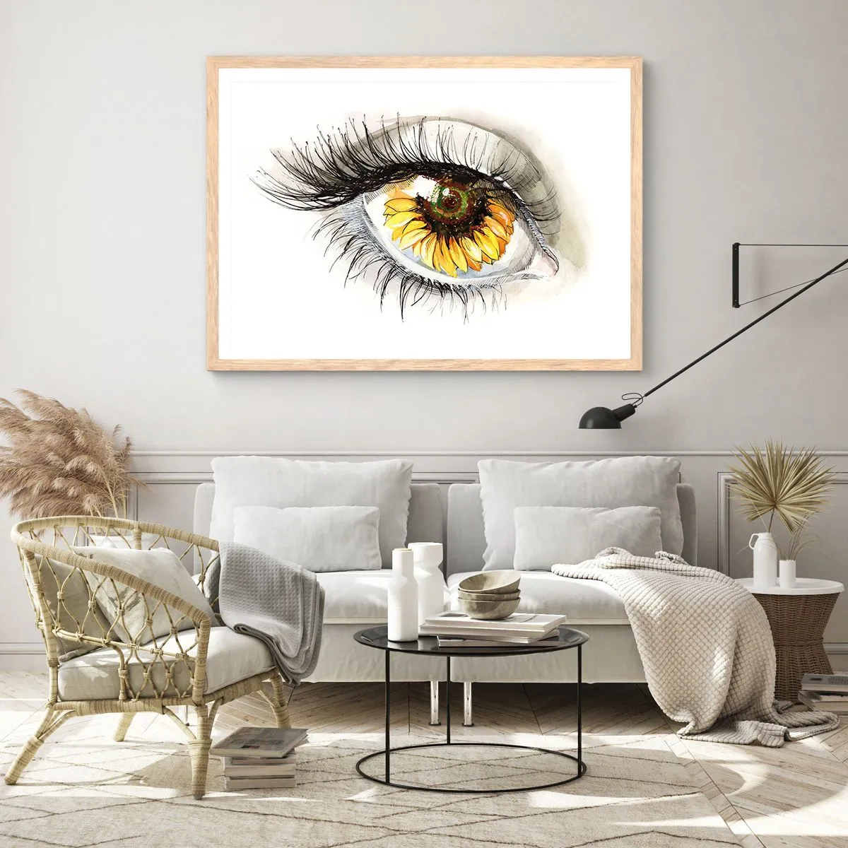 Affisch i ram av ljusek - Blick het som sommar - 100x70 cm