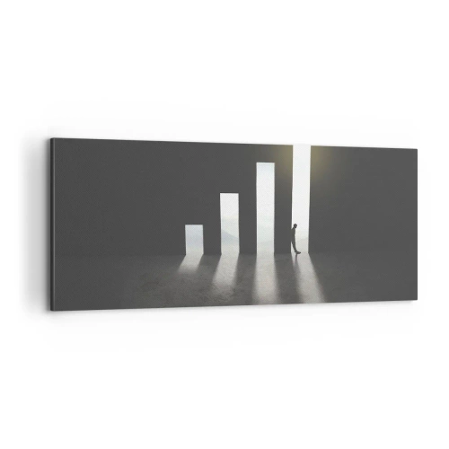 Canvastavla - Bild på duk - Framgång - ett intryck - 100x40 cm