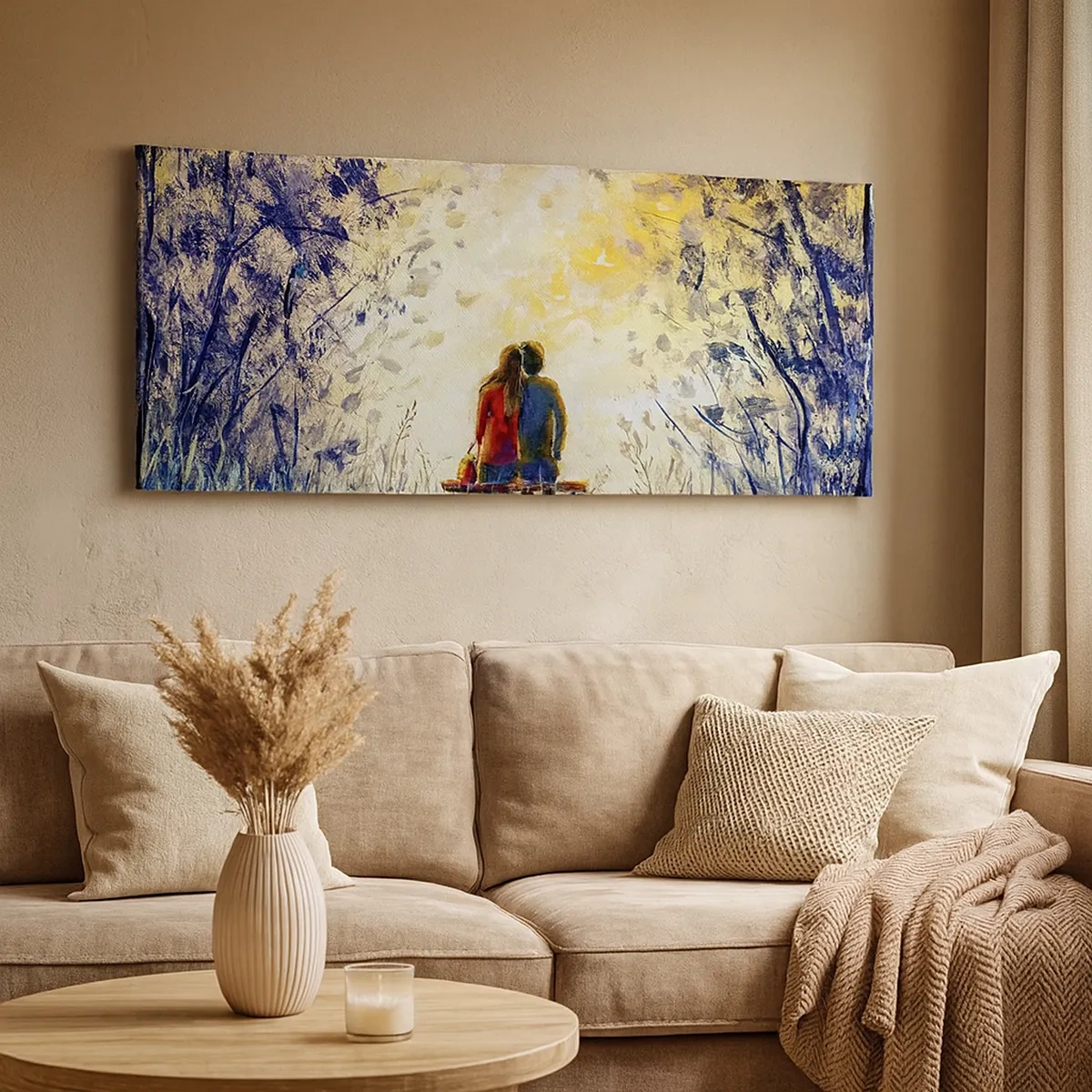 Canvastavla - Bild på duk - Magisk stund - 30x30 cm