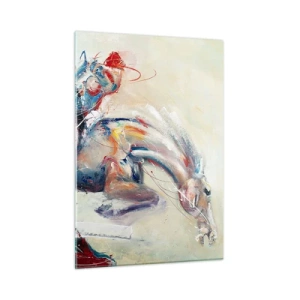 Glastavla - Bild på glas - Håll i, vi flyger - 50x70 cm