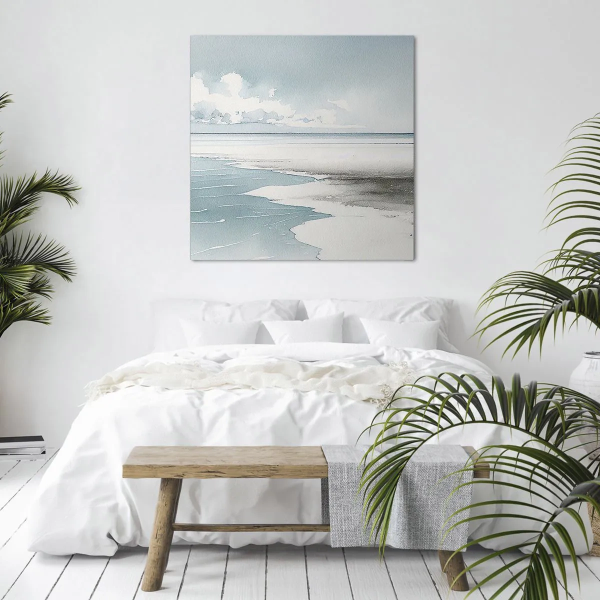 Canvastavla - Bild på duk - Milt tidvatten - 60x60 cm