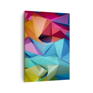 Canvastavla - Bild på duk - Regnbågsorigami - 50x70 cm