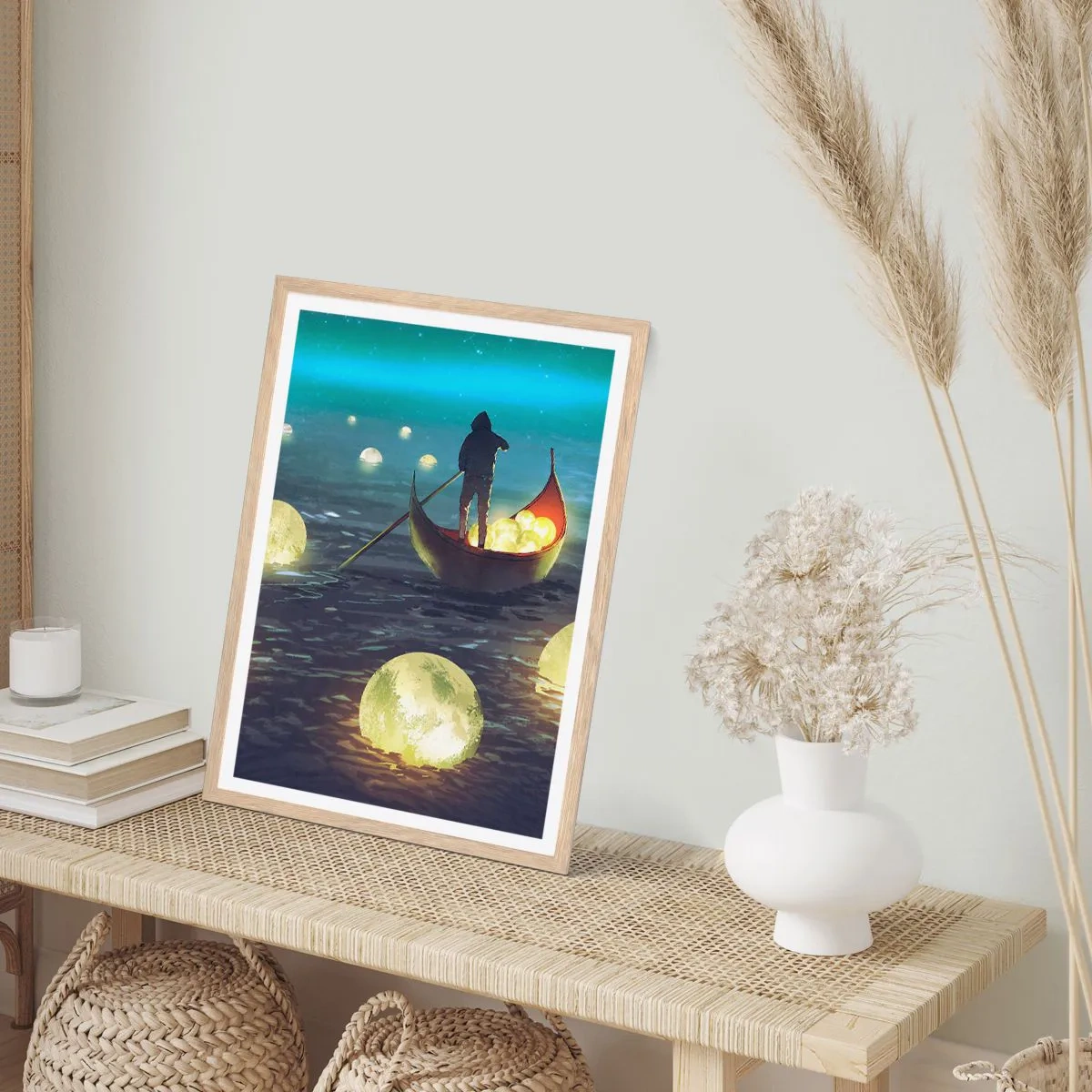 Affisch i ram av ljusek - Saker som filosoferna inte drömt om - 30x40 cm