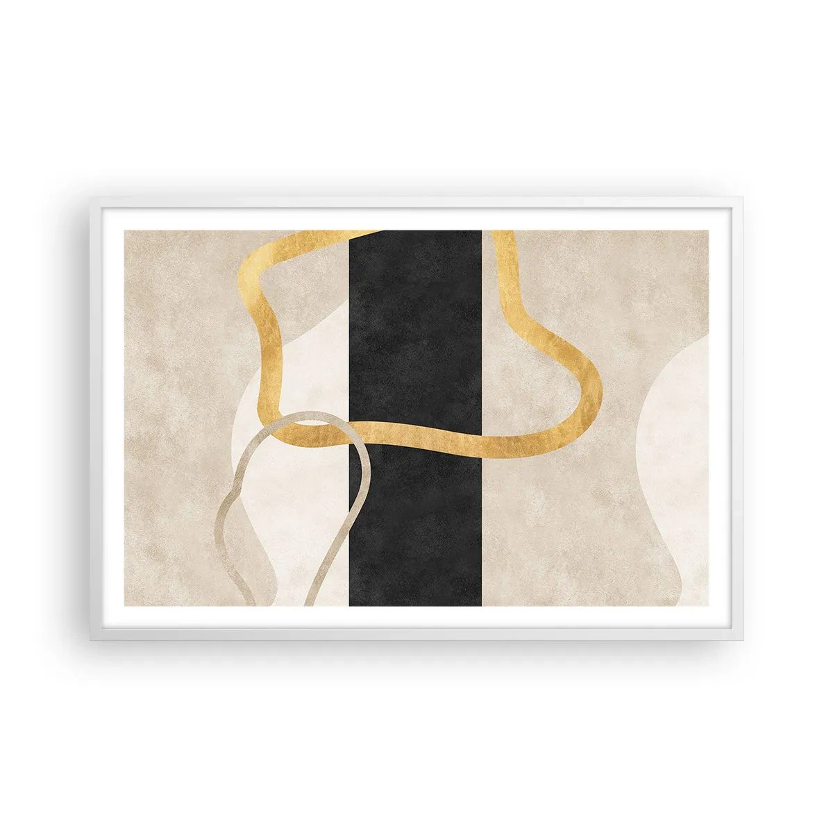 Affisch i vit ram - Slingrande former - 91x61 cm