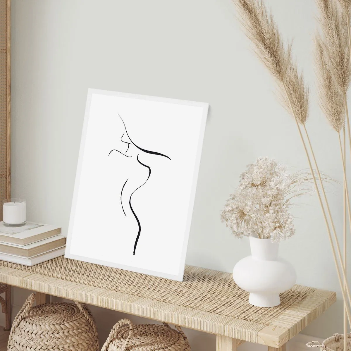 Affisch i vit ram - Svårfångad som en våg - 30x40 cm