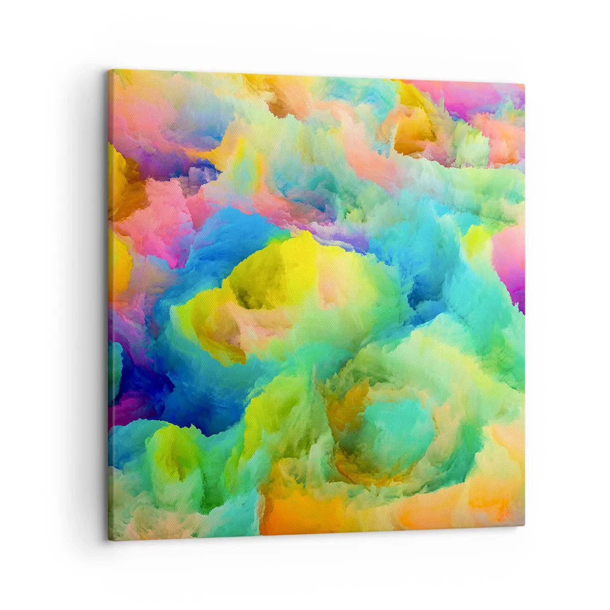 Canvastavla - Bild på duk - Regnbågsdun - 50x50 cm