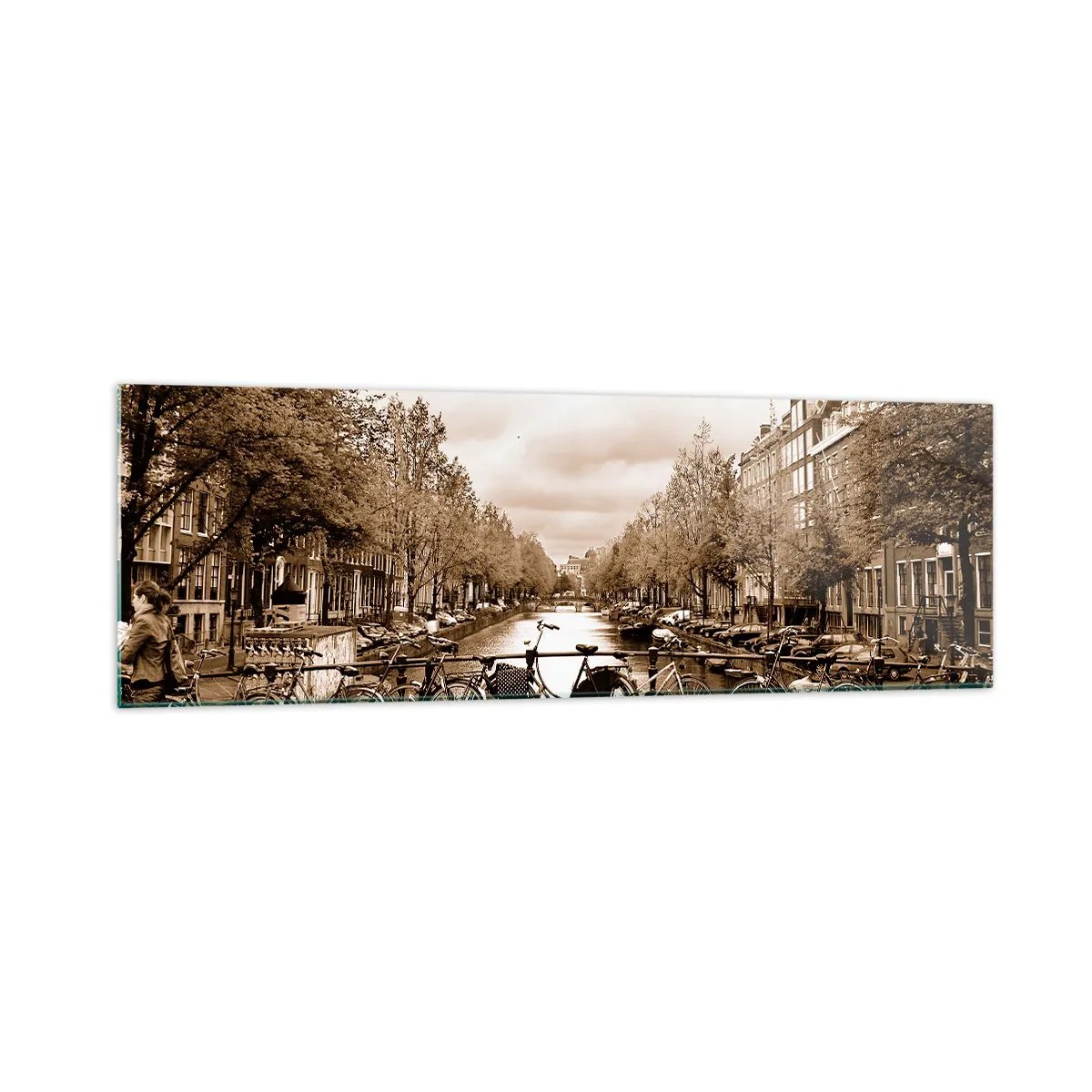 Glastavla - Bild på glas - Holländsk stämning - 160x50 cm