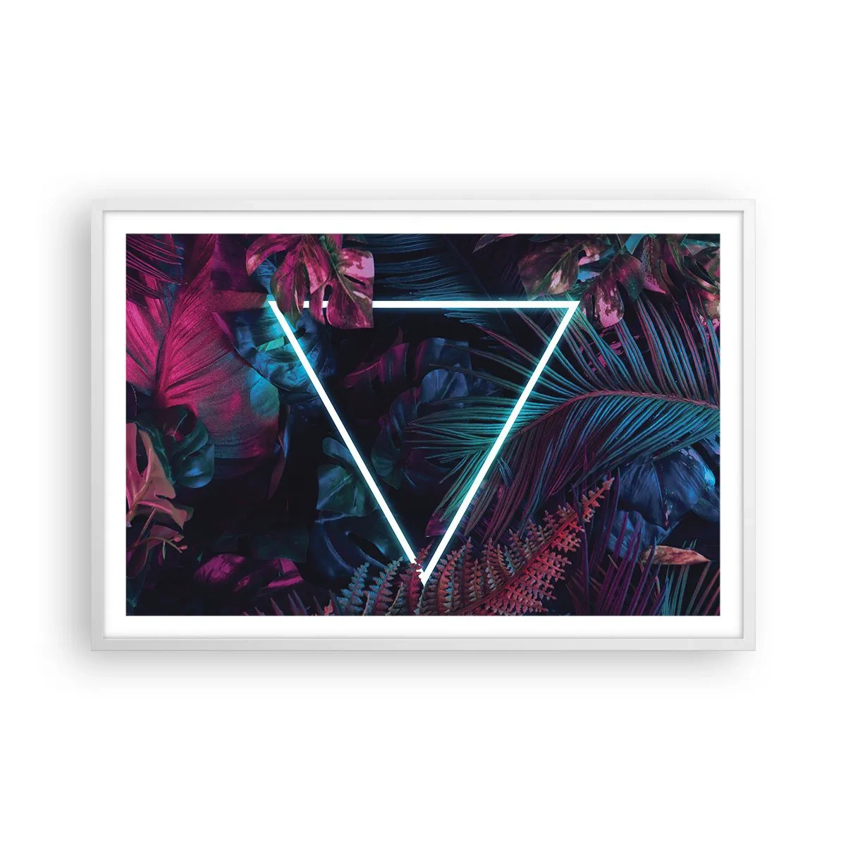 Affisch i vit ram - Trädgård i retrostil - 91x61 cm