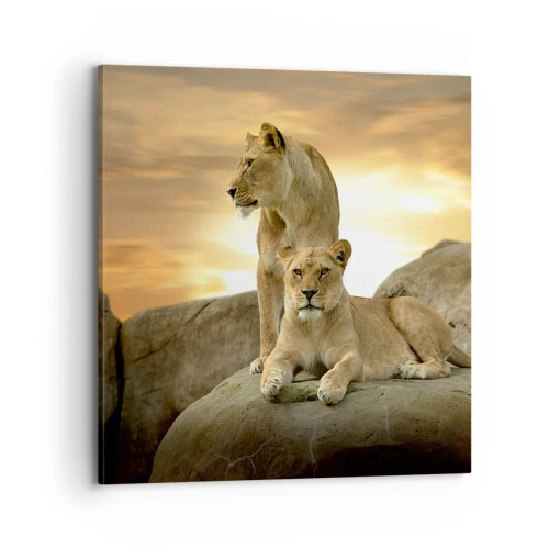Canvastavla - Bild på duk - Kungligt majestät - 70x70 cm