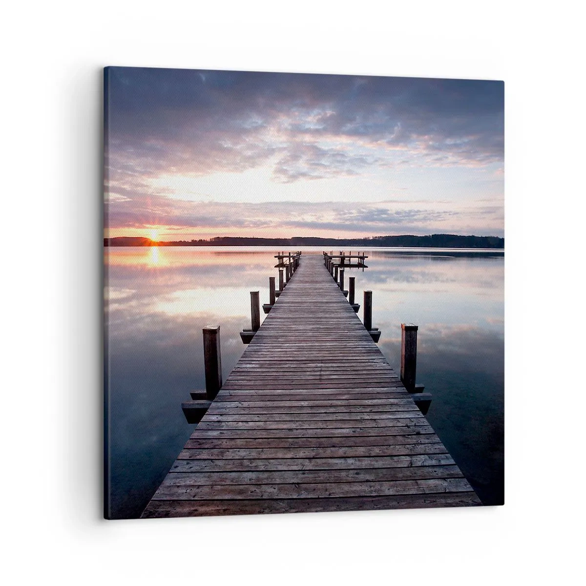 Canvastavla - Bild på duk - Den tysta gränsen mellan dag och natt - 50x50 cm