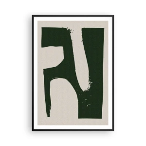Affisch i svart ram - Vikar av vitt - 70x100 cm