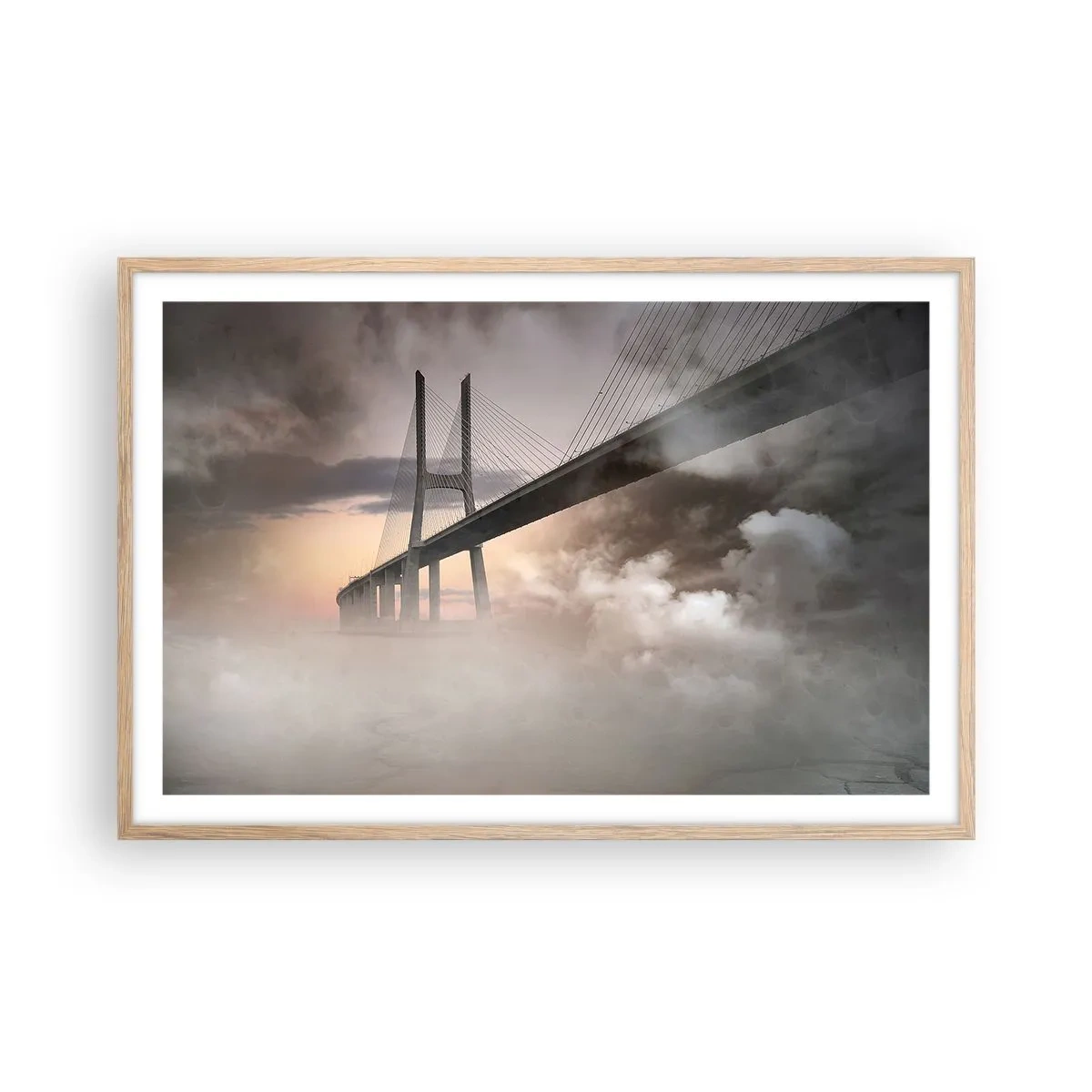 Affisch i ram av ljusek - Vid en flod som inte finns - 91x61 cm
