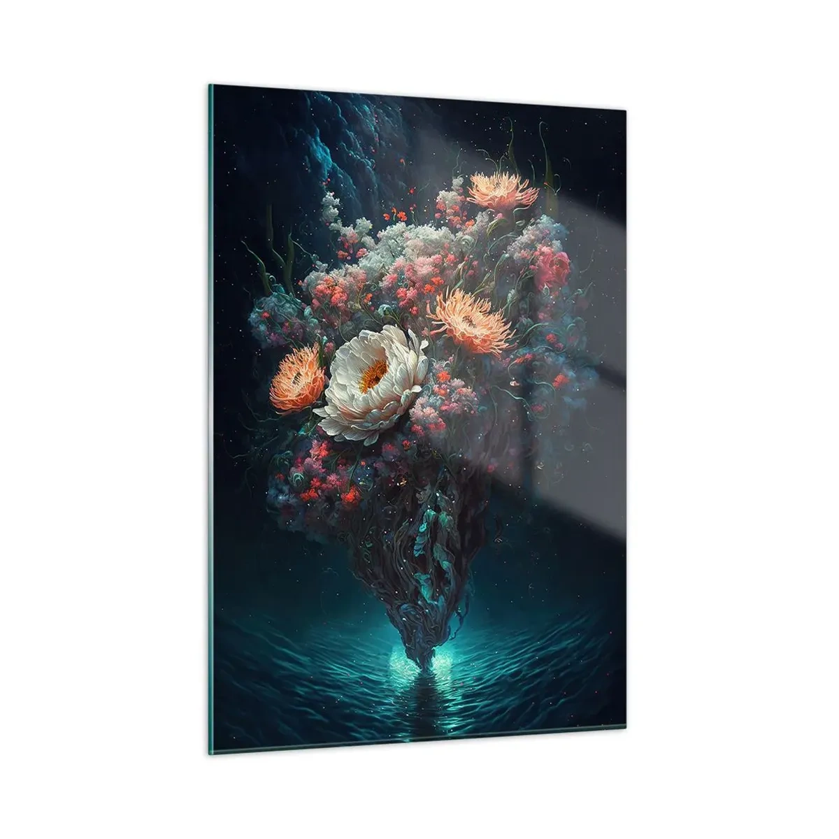 Glastavla - Bild på glas - Märklig trädgård - 50x70 cm