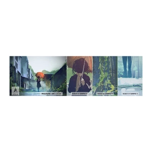 Provbit av fototapet Premium Canvas - Uppfriskande regn - Abstraktion, Stad, Arkitektur - 100x30 cm