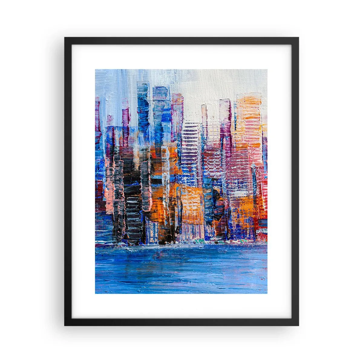 Affisch i svart ram - En glädjefylld metropol - 40x50 cm