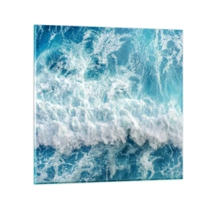 Glastavla - Bild på glas - Glatt och hoppande - 70x70 cm