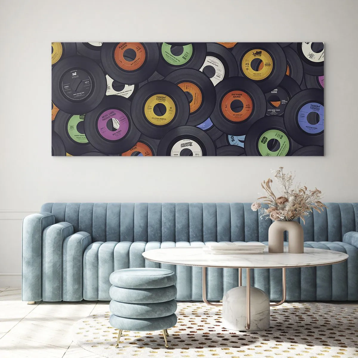 Glastavla - Bild på glas - Klassikens färger - 100x40 cm