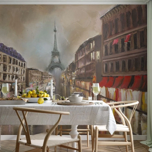 Fototapet Premium Sand - Det är bara tornet som räknas - Eiffeltornet, Stad, Paris - 100x70 cm
