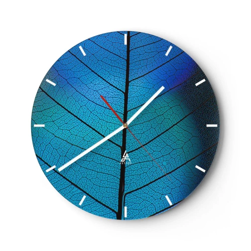 Väggklocka - Klocka på glas - Invecklad konstruktion - 40x40 cm