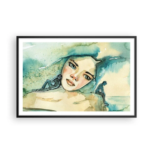 Affisch i svart ram - Am I blue? - 91x61 cm
